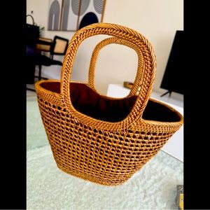 AQUA Jelita Small Basket Bag NWOT